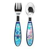 Set mit 2 metallischen Bestecken (Schale und Gabel) STITCH DRAWING