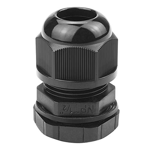 Image of XHF 10 Pcs 1 /2 inch IP68 Strain Relief Nylon Cord Grip Waterproof NPT Cable Glands Adjustable UL Listed and RoHS Compliant (Black)