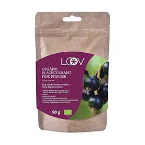LOOV Biologisch Zwarte Bessenpoeder, Gemaakt van 100% Hele Zwarte Bessen, Gevriesdroogde en Gepoederde Biologische…