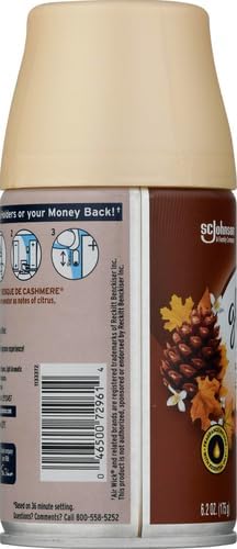 Miniatura 17 de Glade Recambio automático en aerosol, ambientador para el hogar y el baño, maderas de cachemira, 6.2 onzas (paquete de 2)