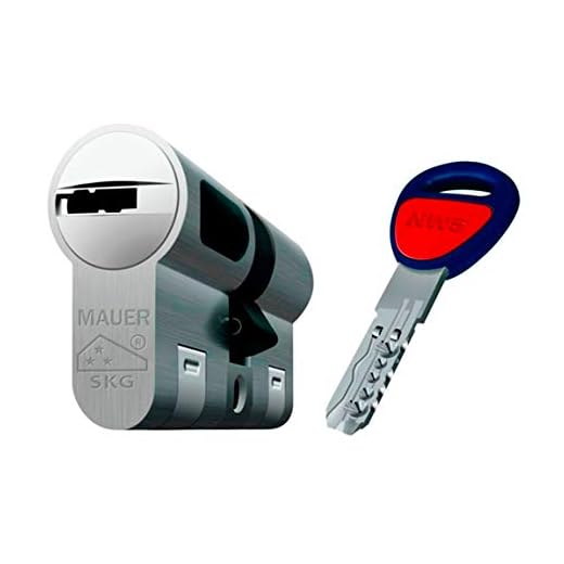 MAUER NW5 Bombin de Seguridad 31x31 Color Niquel Cilindro Bombillo Reforzado Antirotura Antibumping Antitaladro Leva Antiextracción Cerradura para Puerta 5 LLaves Tarjeta de Seguridad