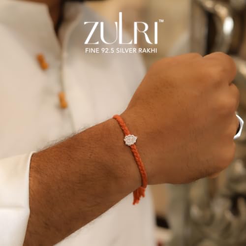 Image of 925 Sterling Silver Shubh Ganesh Luxury Rakhi