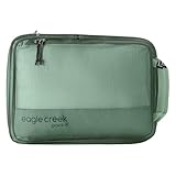 Eagle Creek Pack-It Reveal Compression Cube - Compact Packing Cube for Travel - Durable Suitcase Organizer - Sustainable Material - Easy-Grab Zipper Pulls - Medium - Willow Green