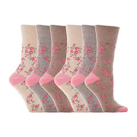 3 or 6 pairs Ladies PLUS SIZE SockShop Cotton Gentle Grip UK 6-11 UK 39-45 EUR Socks - NEW (6 x Ladies RB47 PLUS) Cover