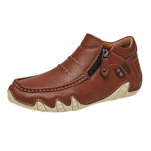 Bottines de conduite robustes à fermeture éclair homme