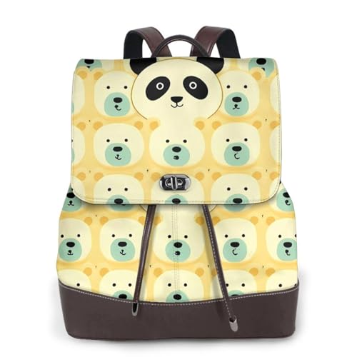 Juzkaqu Mochila feminina Panda Among Polar Bears, microfibra PU, antirroubo, grande, designer de moda, bolsa de viagem, bolsas de ombro femininas