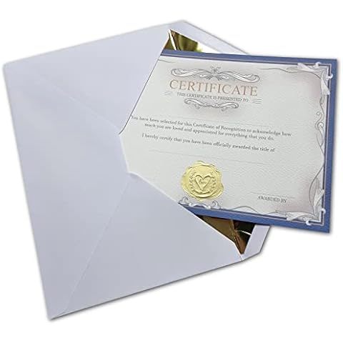 Fathers Day Gift Certificate -Premium Luxury Card | Gold Lined Envelope | Gold Love Seal | Certificate of Recognition Present for Dad, Father, Husband, Boyfriend, Daddy, Grandad Cover