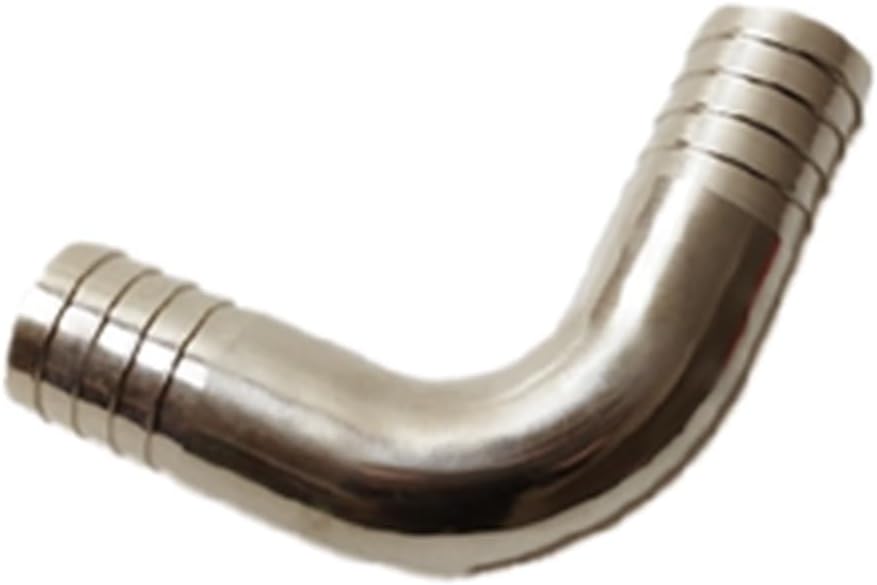 Stainless Steel Elbow 19mm 25mm 32mm 38mm 45mm 51mm 57mm 63mm 76mm 89mm 102mm OD Hose Barb 304 Stainless Steel Sanitary 90 Degree Elbow Pipe Fitting(63mm)