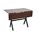 Nathan James Kalos Solid Wood Drop Leaf Folding Kitchen Farmhouse Dining Room or Space Saving Console Table and Desk, Rustic, Dark Brown/Black