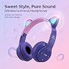 Auriculares inalámbricos con cancelación de ruido híbrida mejorada, over ear, con modos transparentes, Bluetooth con micrófono, almohadillas suaves, audio Hi-Fi, graves profundos, ajuste cómodo, para hogar, oficina y viaje, color púrpura 4
