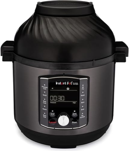 Instant Pot Pro Crisp 11-in-1 Electric Multi-Pot â € "pressure cookerHeißluftfritteuseslow cooksteamgrillDörrgerät and sous-vide machine â €" Black stainless steel1.500 W7.6 L