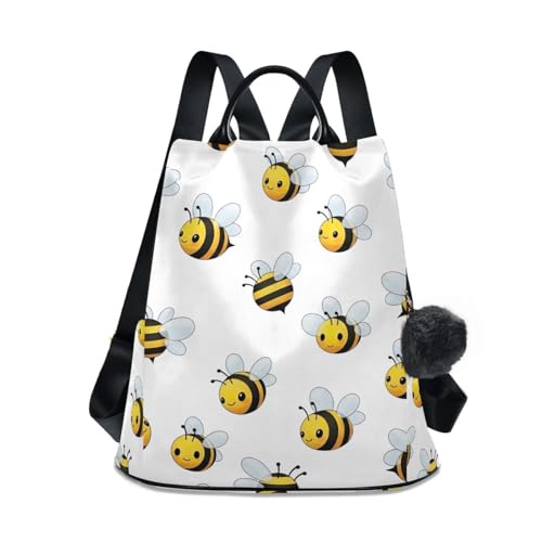 Sac à dos blanc pour femme avec zip antivol protégeant vos affaires