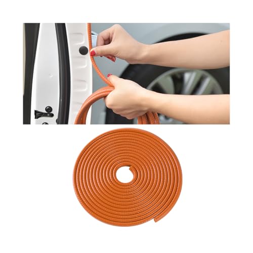 Image of Osilly Car Door Edge Guards, 16Ft Rubber Seal Car Door Edge Trim, U Shape Door Edge Protector Guard, Aluminum Weather Proofing Automotive Door Edge Molding Protection for Most Car (Orange)