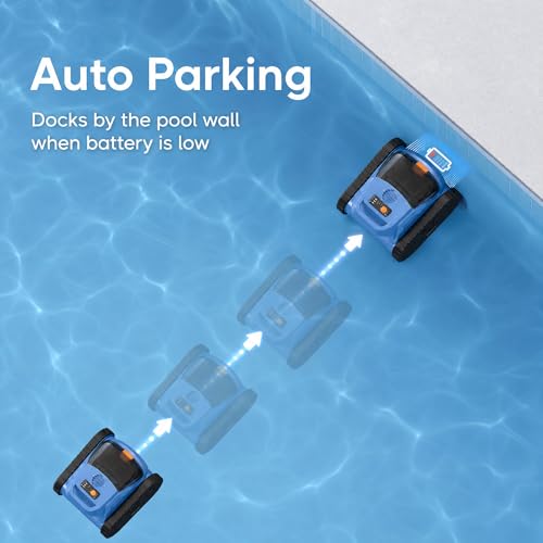 Zyerch Cordless Robotic Pool Cleaner for Inground Pools, Automatic Pool Vacuum with Wall Climbing and Waterline Scrubbing, 180 Min Runtime for 2100 Sq.Ft Pools by Zyerch - Image 9
