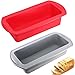 Juego de Moldes de Pan de Silicona Rectangular Moldes Donuts Muffins Silicona Bandeja Grande de Silicona para Hornear Pan Baguette Hornear Pan Bandeja 2 Pcs Antiadherente para Pan y Pasteles Caseros