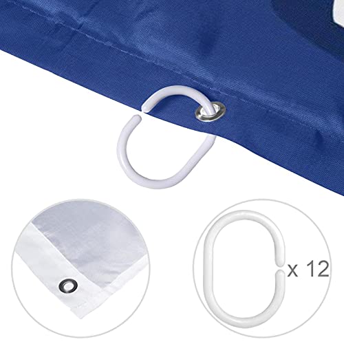 Rideau de douche imperméable anti moisissure avec crochets pour baignoire - 5