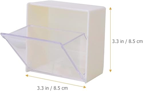 Miniatura 7 de Beaupretty Soporte de escritorio para montaje en pared, hisopos de algodón cosméticos, bolas de algodón, caja de almacenamiento redonda de algodón,