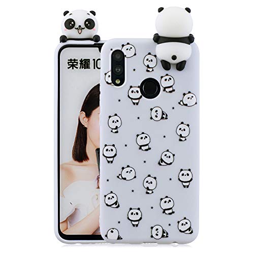 HopMore Silicona Funda para Huawei P Smart 2019 / Honor 10 Lite Dibujo 3D Unicorn Panda Divertidas TPU Kawaii Ultrafina Slim Case Antigolpes Caso Protección Cover Design Gracioso - Pequeño Panda