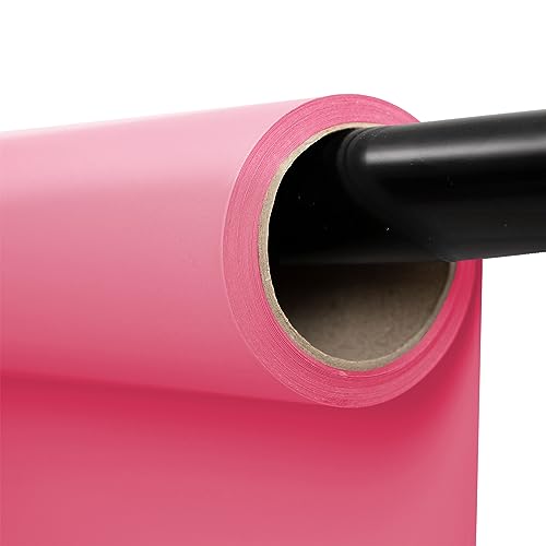 Kate Rouleau de Fond Photographique en Papier Rose Uni - Toile sans Plis Haute Densité pour Studio/Portrait (1,35x5m, Rose Œillet)