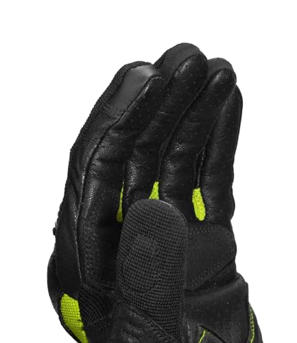 Image of Rynox Air GT 2 Gloves | Short-Cuff Motorcycle Riding Gloves with Impact Protection | Black Hi-Viz Green, Large
