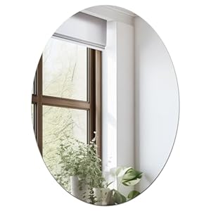 DARENYI Mirror de Pared 42 * 33cm Espejo acrílico Mirror Flexible Mirador de Espejos Adhesivo Espejos sin Pegar baldosas de Espejo Autoadhesivas para Sala de Estar, Dormitorio, decoración del hogar