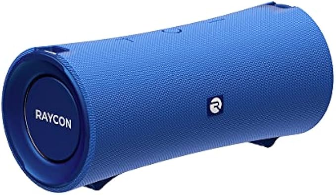 Raycon 健身喇叭,便攜式,IPX7 防水,防塵,36 小時電池,麥克風,雙驅動器,TWS 多連結立體聲,三種聲音配置,錶帶(電藍色)