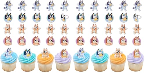 DecoPac Bluey So Much Fun Rings, 24 Cupcake Decorations Featuring