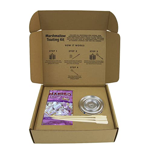 Kit de tostado de malvavisco, tamaño de fiesta rosa para acampar, juego de Navidad Guy Fawkes Bonfire Night quemador de gel, juego completo con brochetas largas para fiestas de barbacoa Cover