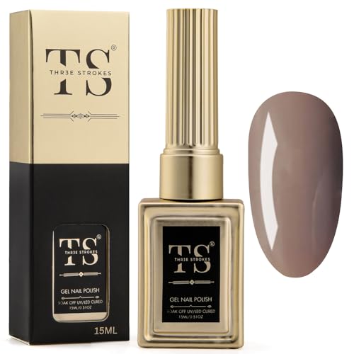 Image of THR3E STROKES Professional UV Gel Nail Polish, HEMA-FREE Lasts Upto 21 Days, Super Glossy Finish, Non-Chipping, Non-Smudging, Quick Drying Nail Polish,15 ml (71, 15ML)