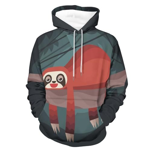 Hoodie paresseux sweat à capuche manche longue pull unisexe taille S