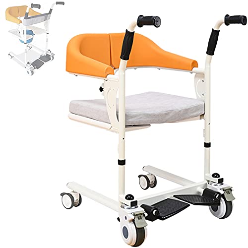 XYEJL Handicapped Transfer Lift, The Elderly/Pregnant Woman Nursing Lift, Multifunctional Bath/WC Household Shifter with Removable Seat Belt & Double Safe Buckle, Yellow