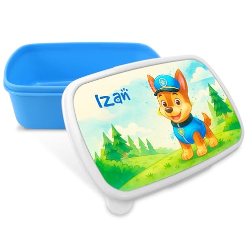 LolaPix Fiambrera patrulla. Fiambrera infantil personalizada con nombre. Tupper niños colegio. Loncheras para niños. Lancheira canina. Lunch box. Tupper infantil personalizado. Regalo niño. Perrito
