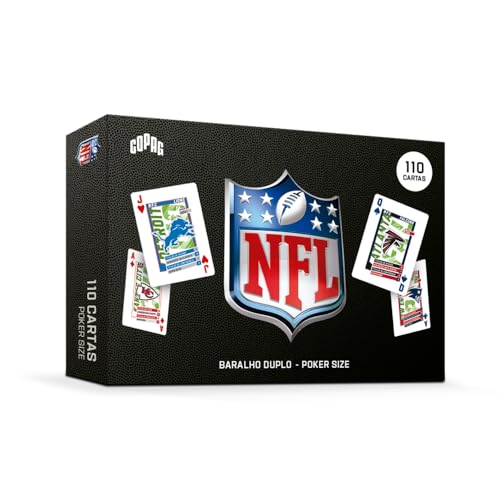 Copag, Baralho NFL Estojo Duplo, 110 Cartas