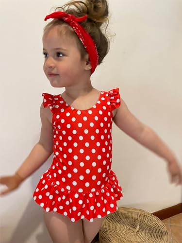 Image of Vieille Toddler Little Girls One Piece Swimsuits Ruffles Bathing Suits Mermaid Dinosaur Swimwear 2-7T