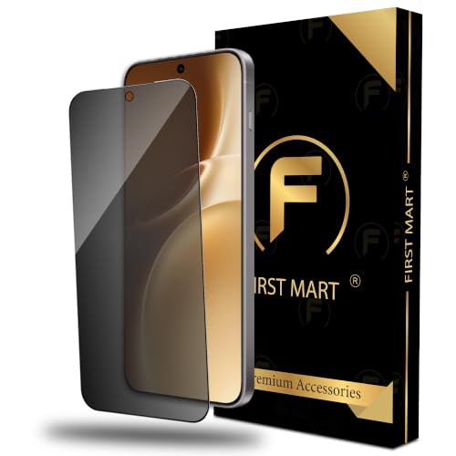 Image of FIRST MART Privacy Tempered Glass for Vivo X300 Pro | Anti-Spy Screen Protector, Edge-to-Edge 9H Scratch Protection, Case-Friendly, Bubble-Free | Pack of 1