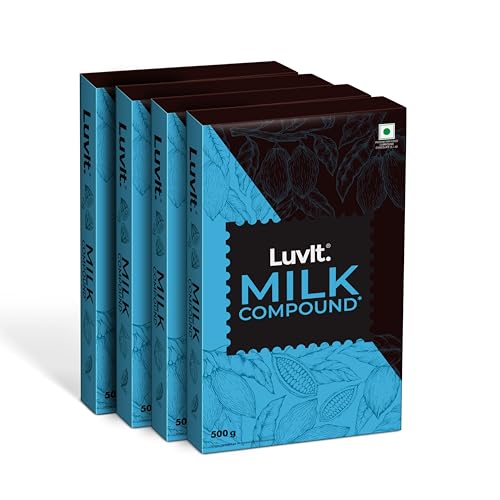 LuvIt. Cocoa Crush - Milk Compound Bars | Perfect for Baking,Frosting, Chocolate Making Bars (4 x 500 g)