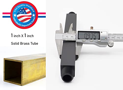 Aquaiaw Square Shower Arm And Anti-Scratch O-Ring Flange, 6 Inch, Solid Brass, Both Soldered 1/2 Npt Tapered Threads, Straight Shower Head Arm, Ceiling Mount Shower Extension Arm (Matte Black) #TOP3