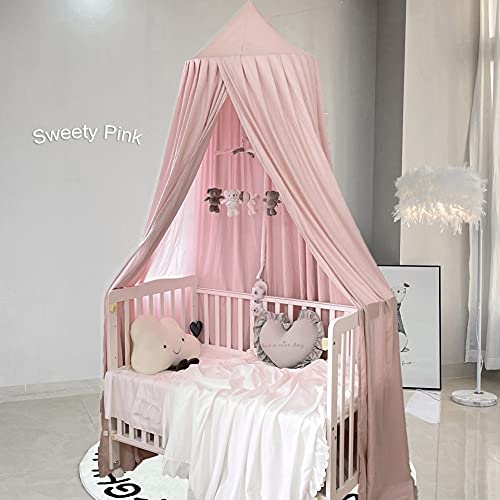 Extra Large Kids Bed Canopy For Girls Boys Bedroom Decor,Crib Canopy Nursery Canopy Hanging Canopy Blocking Light Canopy Reading Nook Canopy (Beige Pink) #TOP5