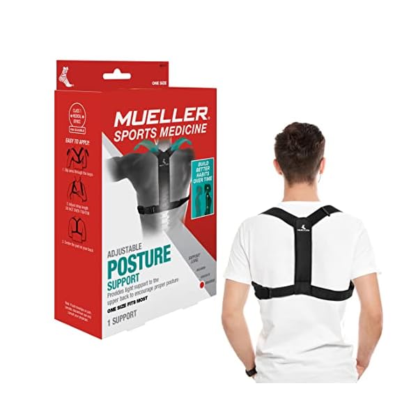 MUELLER Posture Corrector for Women and Men, Adjustable, One Size Fits Most | Back Brace for Improving Posture and…