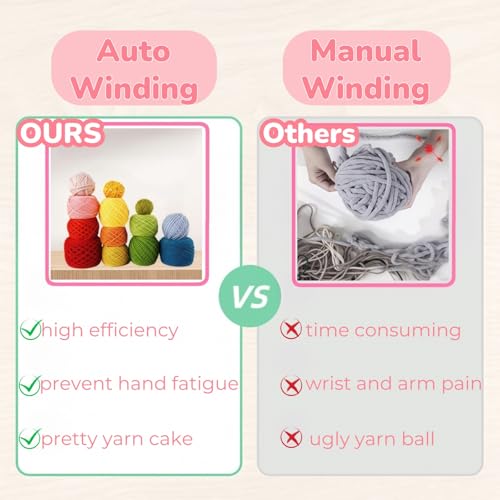 Electric Yarn Ball Winder 10 oz Capacity, Automatic and Stepless Speed — view 5
