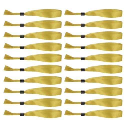 Bracelets jetables en tissu doré uxcell pour l'accès VIP aux soirées de gala et bars
