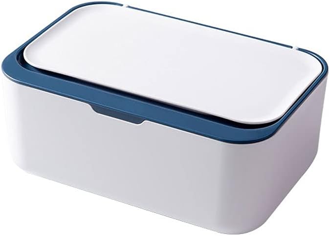 Box Creative Mask Storage Box Household Wet Sealed Pumping Box with Lid Dustproof Wet Tissue Box(Hortel�)