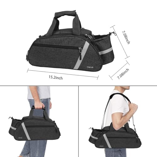 MOSISO Bike Rack Bag, Waterproof Bicycle Trunk Pannier Rear Seat Handbag - image 5
