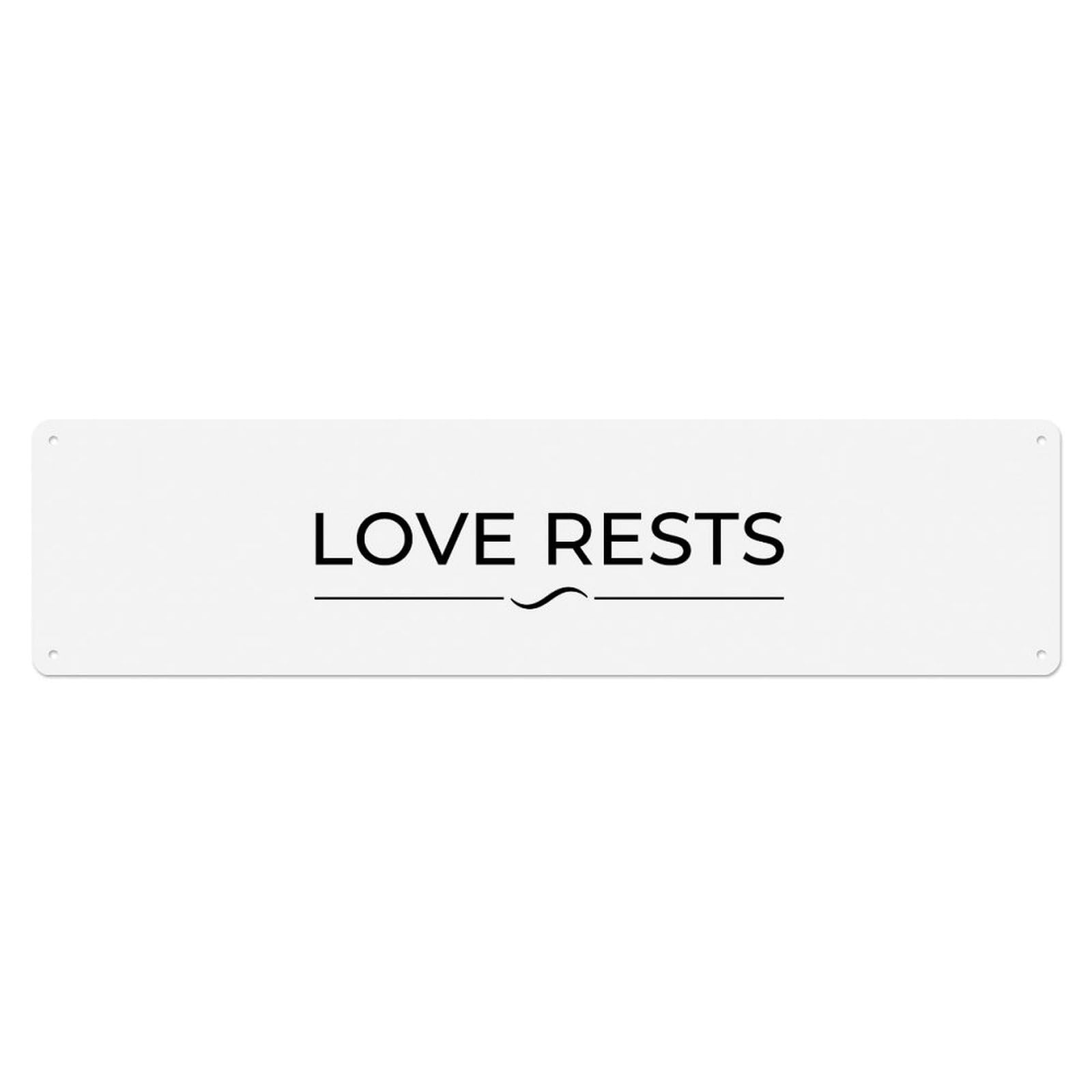 Love Rests Peaceful Calm Metal Tin Sign