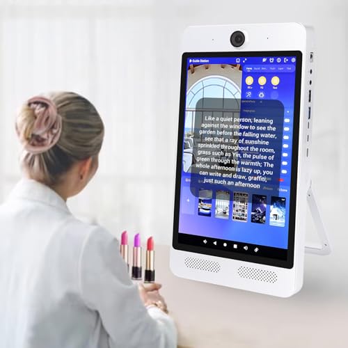 Image of Tabletop Live Streaming Screen, 10.1 Inch 16G 256G 6000mAh Teleprompter Video Recording Machine with Green Screen Keying Virtual Background for Recreation Equipment (US Plug)