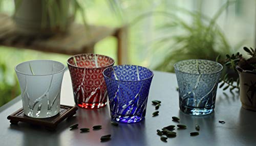 Hogdseirrs 江戸切子グラス タンブラー インクブルー