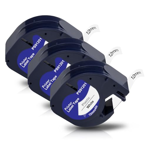 Juego de 2 cintas de papel compatibles con Dymo Letratag Xr Lt-100 de