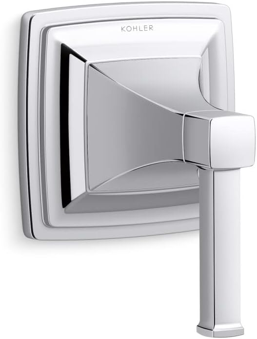 KOHLER T23953-4-CP Riff Single-Handle Transfer Valve Trim Kit, Wall-Mount, Valve Required, Polished Chrome