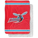 Delaware State University Hornets Primary Logo, 60"x80" Silky Touch Sherpa Back Super Soft Throw Blanket