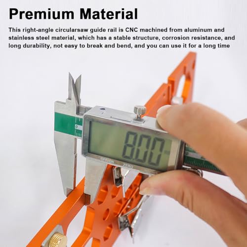 VISLONE 340MM Woodworking Angle Stop 90 Degree Right Angle Guide Plate Electric Circular Saws Track Aluminum Alloy Carpenter Angle Positioning Tool Engraving Machine Open Board Auxiliary Rail Clamp - Image 2